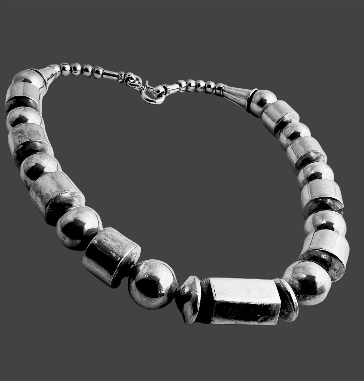 Extravagante schwere Silber Kette, Made in Mexico, reine Handarbeit, 925 Sterling Silber...116 Gramm schwer !!!!