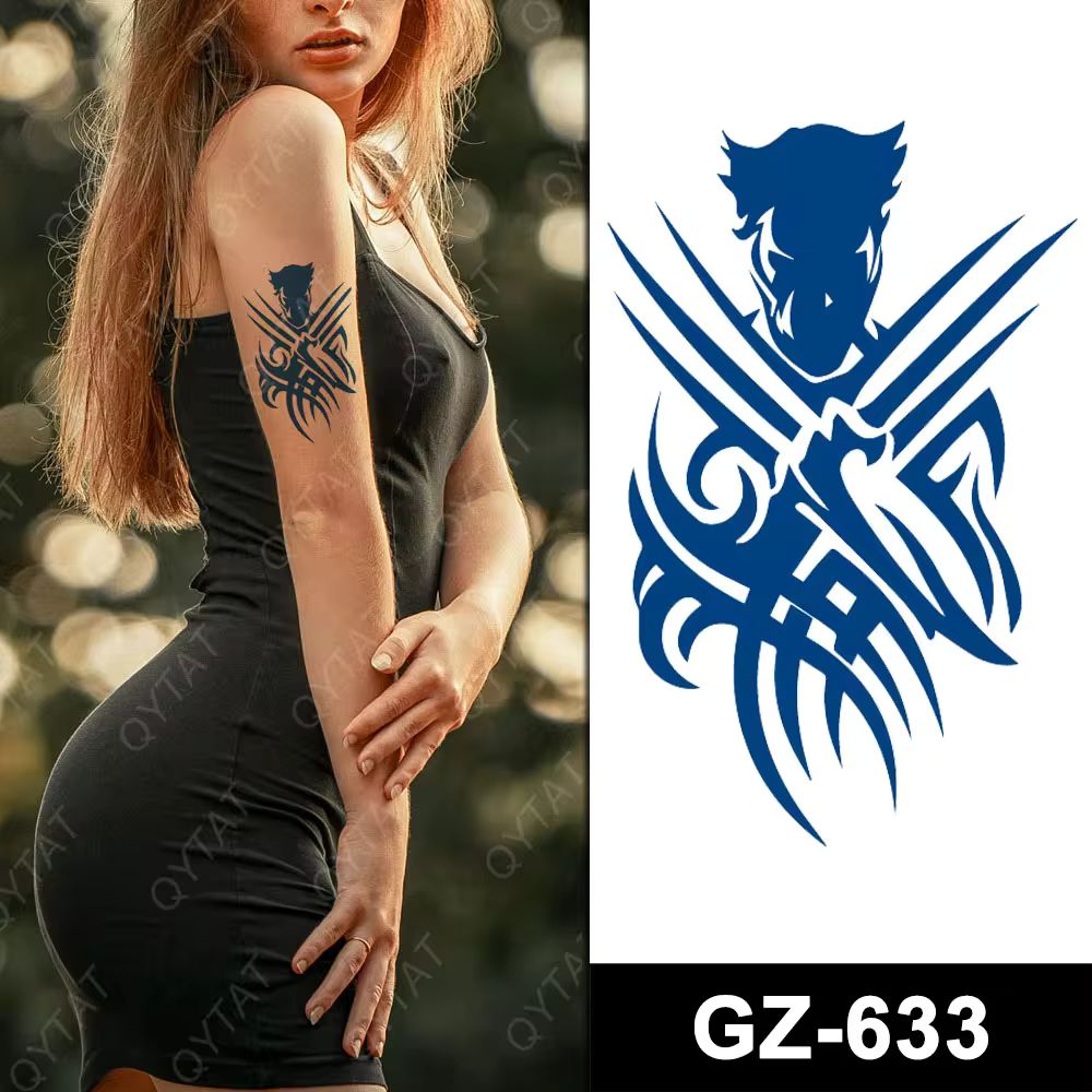 Temporary Tattoo...Sieht aus  wie Echt...Jagua Tattoo...Hält 2 Wochen lang