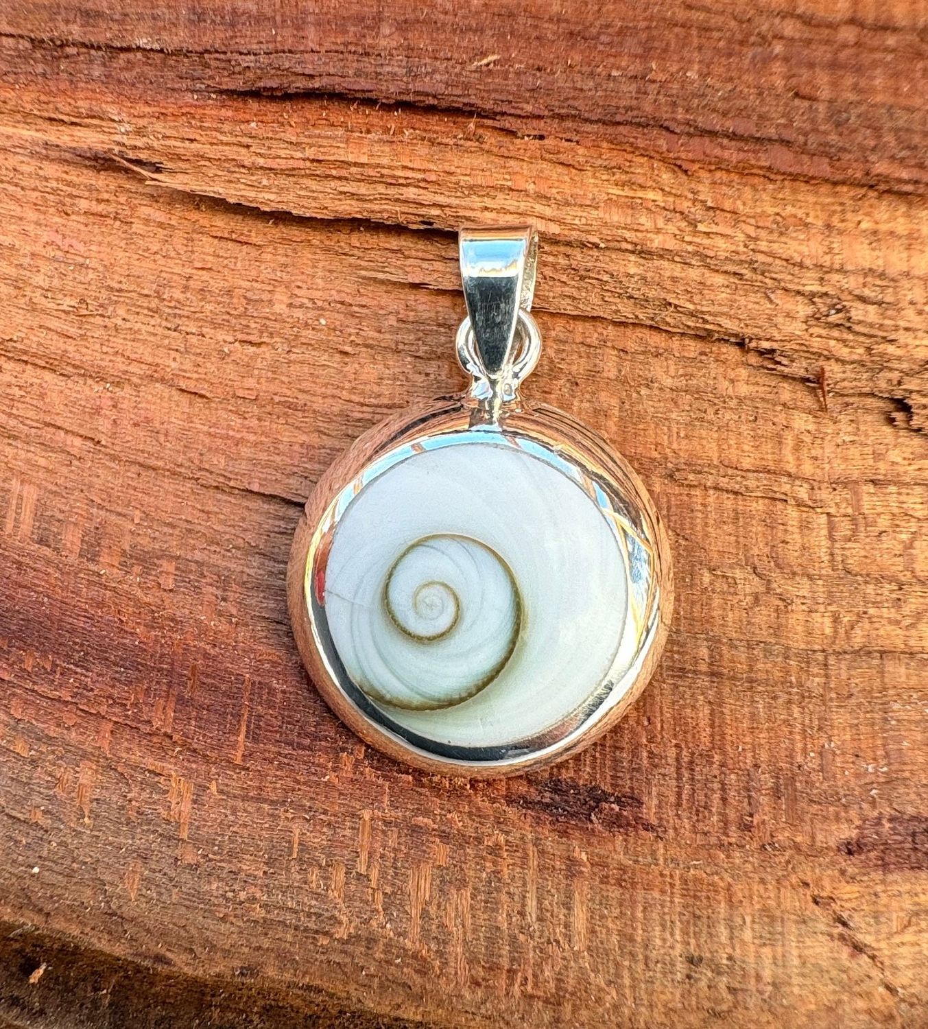 Shiva Auge  Anhänger in Silberfassung, 925 Sterling Silber