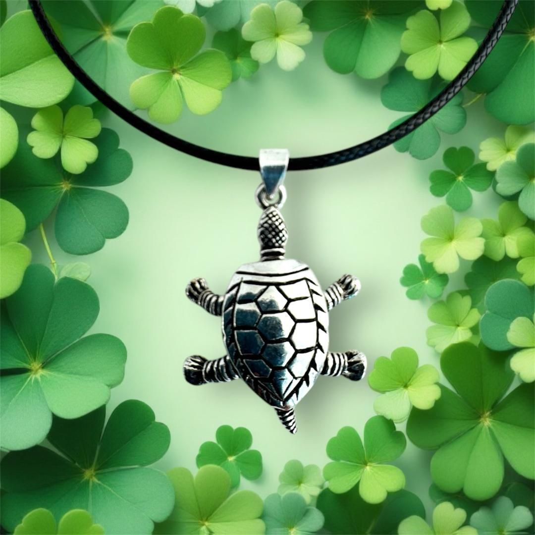 Schildkröte gross (beweglich), Echt Silber 925 Anhänger, Turtle Pendant Moveable