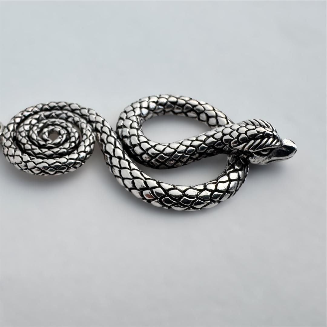 Schlange, Snake, Infinity Schlange, Anhänger aus Echt Silber 925, Infinity Snake Pendant
