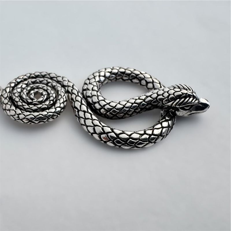Schlange, Snake, Infinity Schlange, Anhänger aus Echt Silber 925, Infinity Snake Pendant