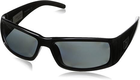 Hoven The One,  Black Gloss, Grey, Polarized, Original Hoven Sonnenbrille 13-0102, schwarz glänzend mit grauen Gläsern, Polarisiert