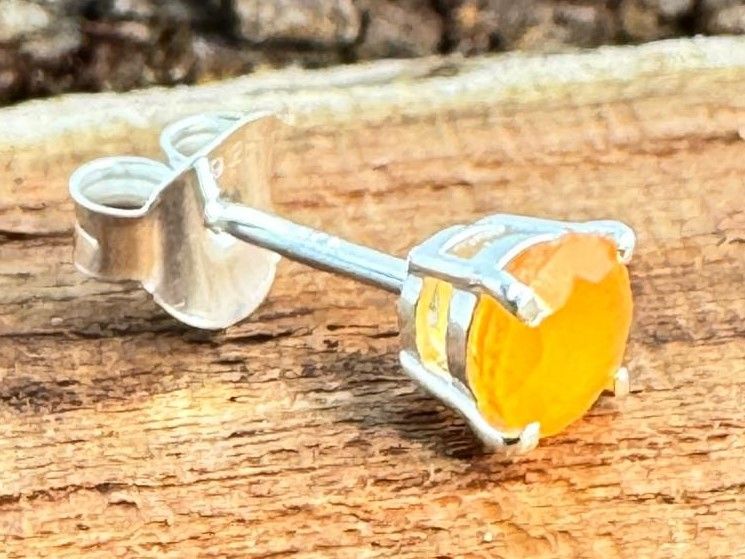 Pfirsich Mondstein Ohrstecker, oval facettiert, Cabochon, Rund ,  Echte Steine, Paarpreis, Genuine Peach Moonstone Ear Studs