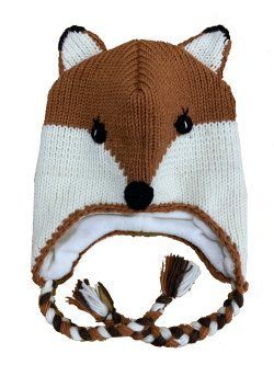 Fuchs, Fox unser schlaues Tier, Tiermütze,  handgestrickt..mit Fleece  Innen  gefüttert...Mollig warm