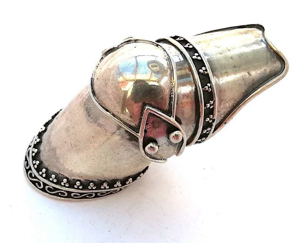 Ritter Ring, 925 Sterling Silber, Ganzfingerring Echt Silber, Massiv