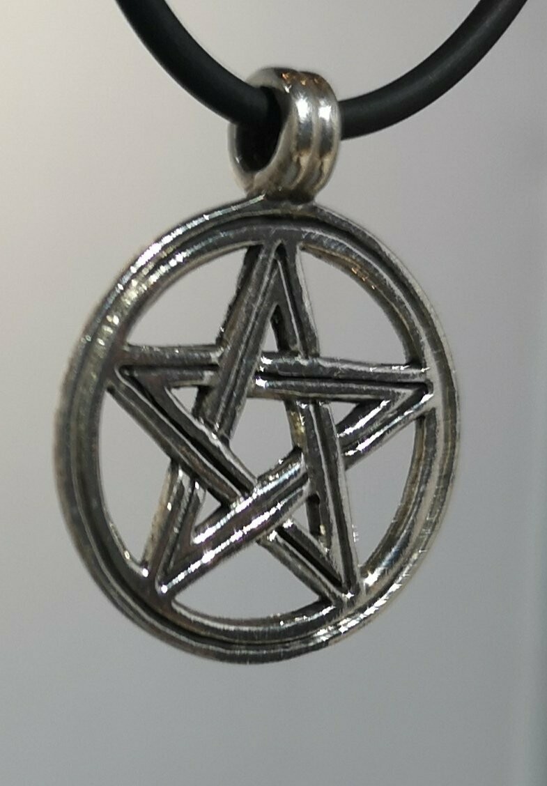 Pentagramm, Echt Silber 925 Anhänger, Schutzamulett Pentagramm aus Echt Silber