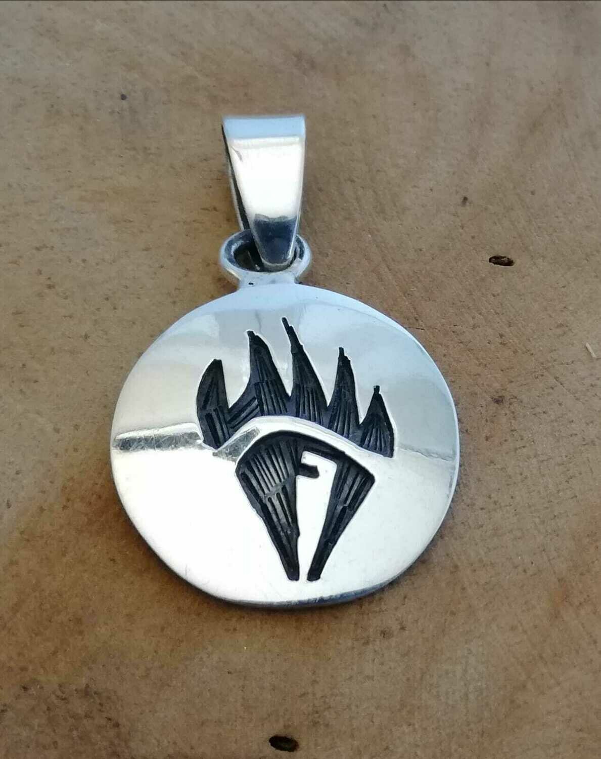 Hopi Indianerschmuck Bärentatze, Sterling Silber 925, Made in USA, Original Hopi