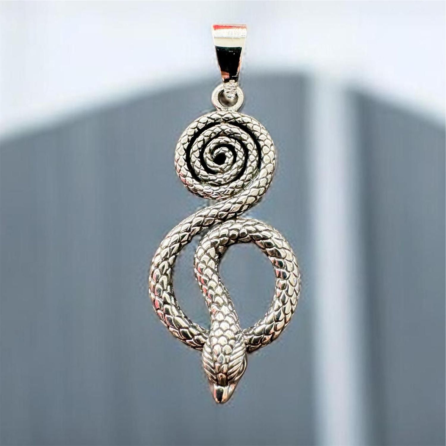 Schlange, Snake, Infinity Schlange, Anhänger aus Echt Silber 925, Infinity Snake Pendant