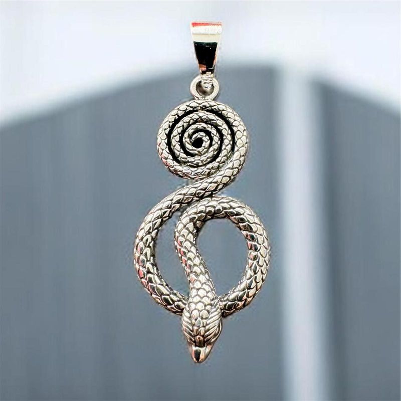 Schlange, Snake, Infinity Schlange, Anhänger aus Echt Silber 925, Infinity Snake Pendant