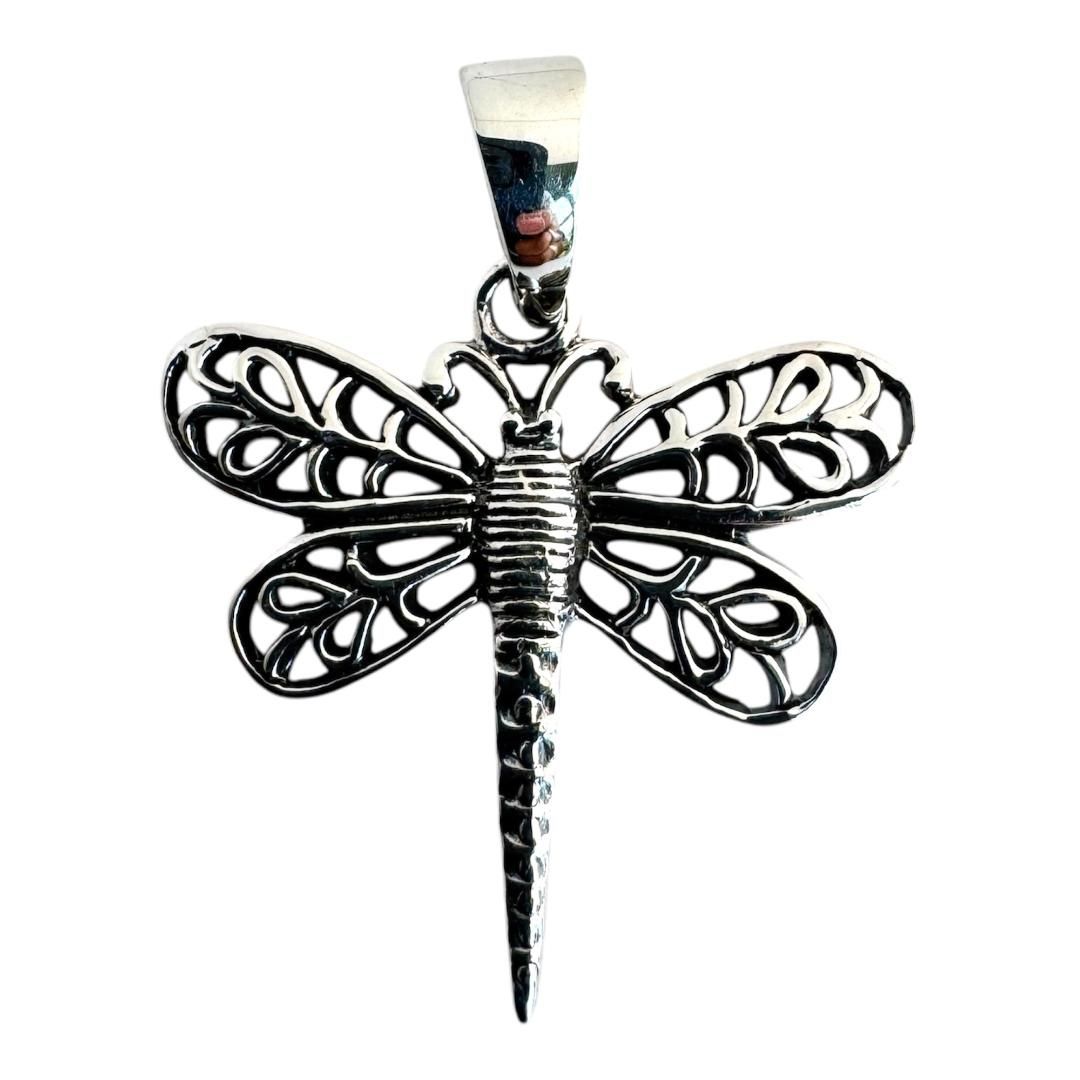 Libelle Anhänger aus Echt Silber 925, Dragon-Fly Pendant