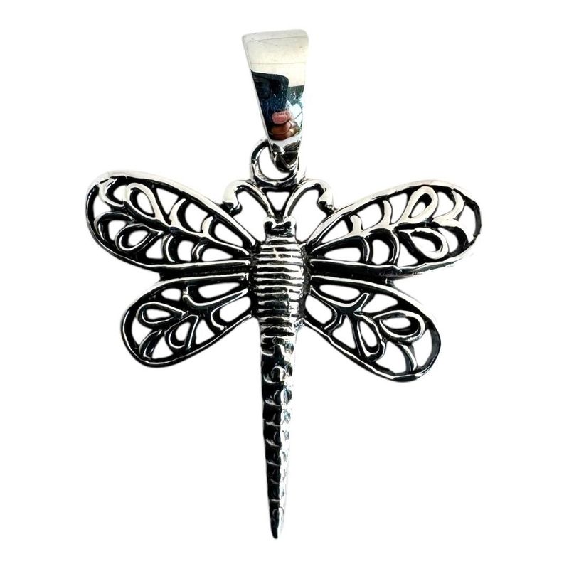 Libelle Anhänger aus Echt Silber 925, Dragon-Fly Pendant