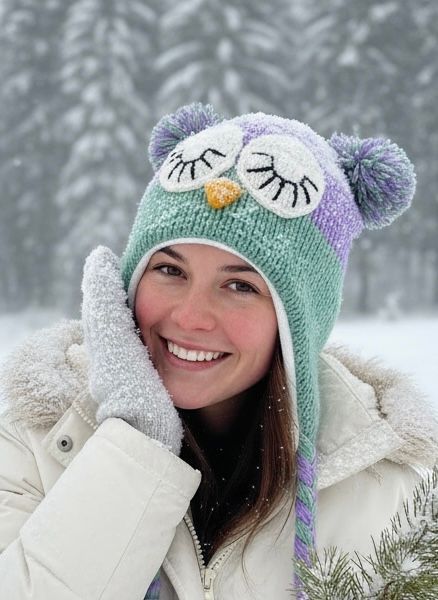 Eulen Mütze handgestrickt aus echter Wolle, Innen komplett mit Polar-Fleece gefüttert, Eule..mollig warm gefüttert, Owl hat, Handmade Eulen Mütze handgestrickt aus echter Wolle, Innen komplett mit Polar-Fleece gefüttert, Eule..mollig warm gefüttert, Owl hat, Handmade