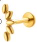 Titan Labret mit Innengewinde, Goldener Bogen, Piercing Stecker 1,2 x 8mm