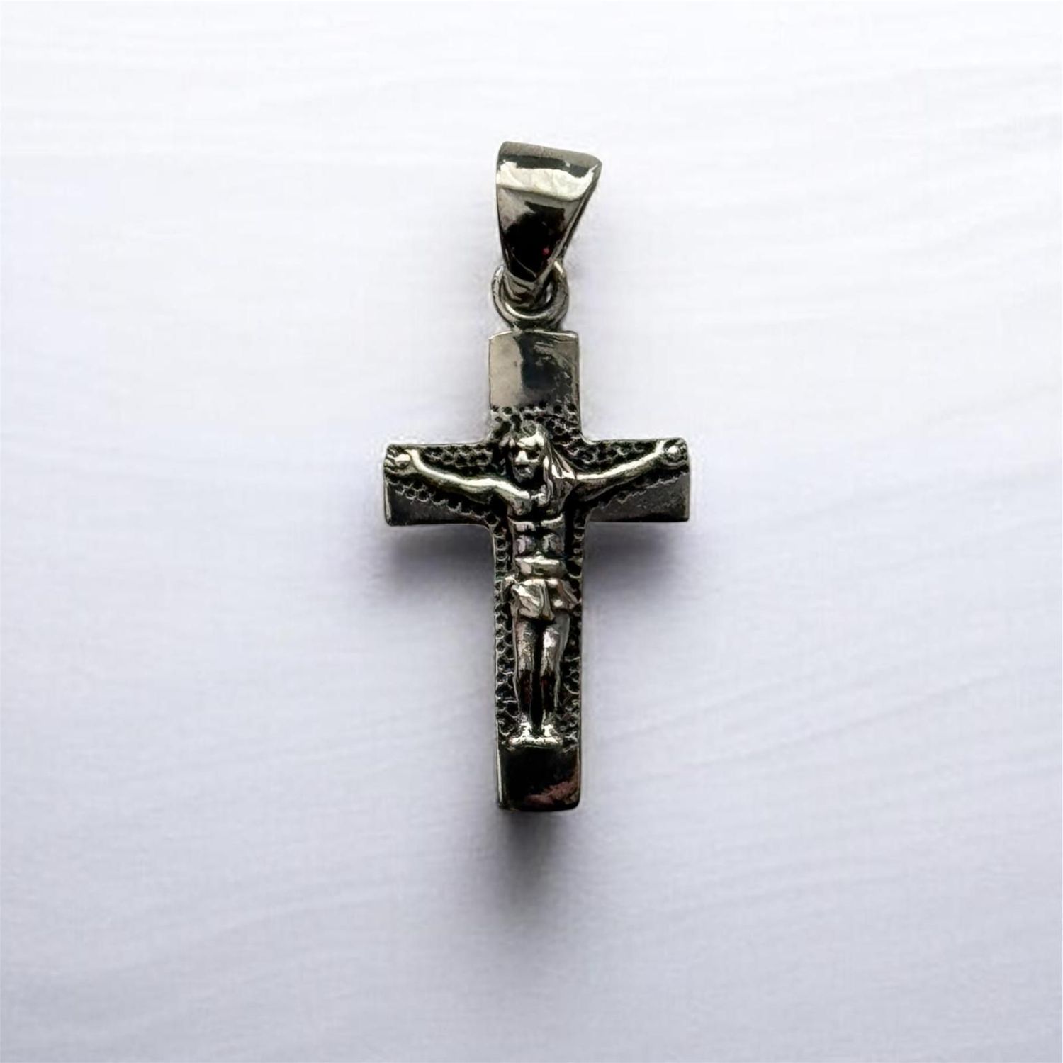 Jesus am Kreuz,  Anhänger aus Echt Silber 925, Kreuz Anhänger mit Jesus