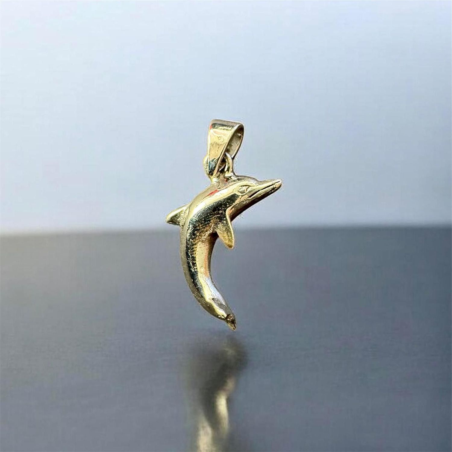 Delfin Anhänger aus Echt Silber, Süsser Delfin, Echt Silber 925 Anhänger