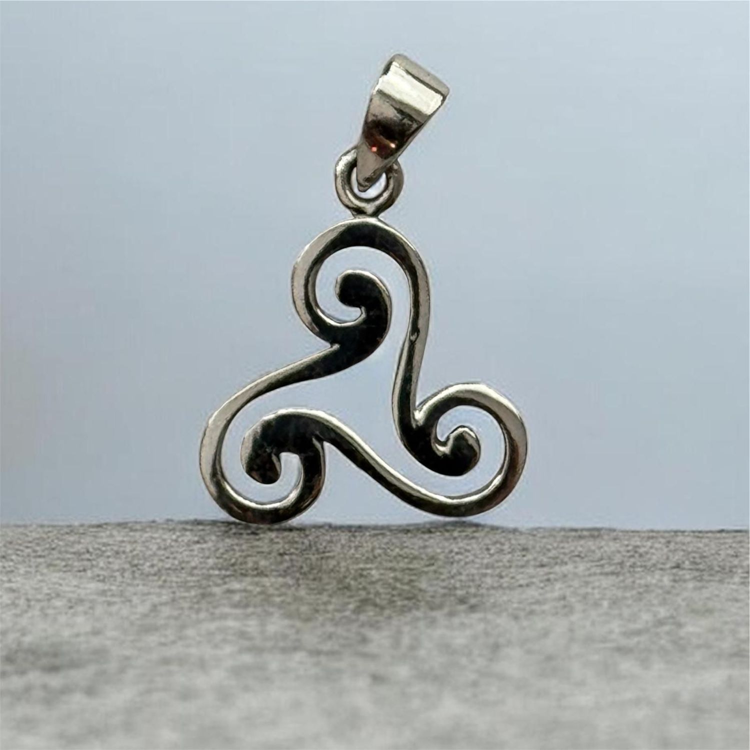 Keltische Triskele in Silber, 925 Sterling Silber, Ketten Anhänger