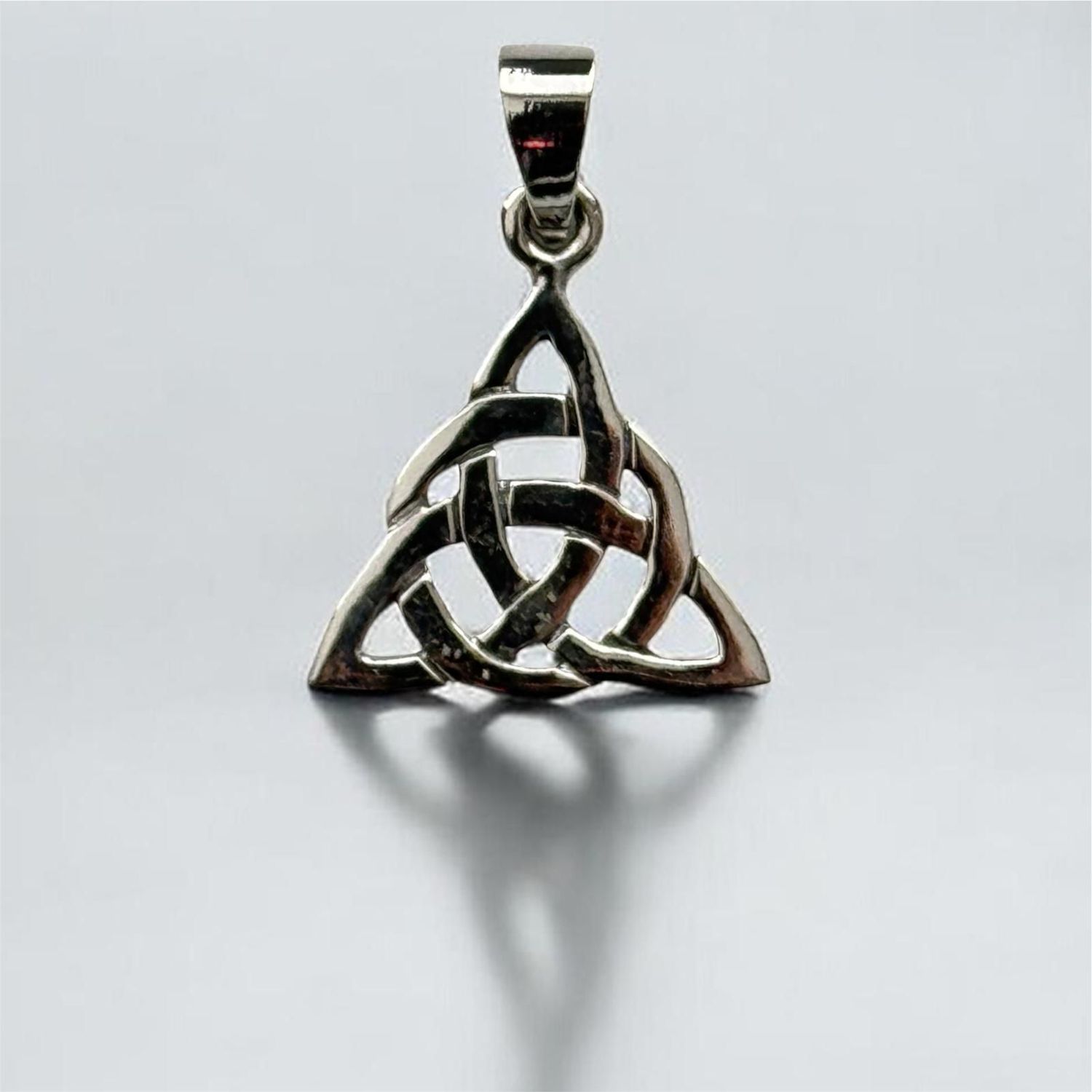 Keltischer Knoten, Keltisches Dreieck, Echt Silber 925 Anhänger, Celtic Knot Silver Pendant