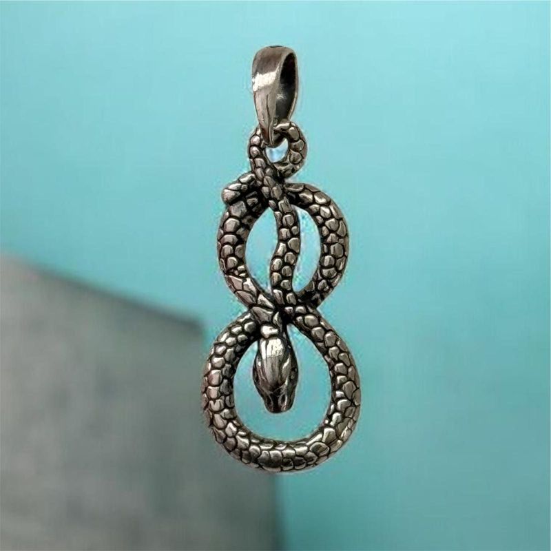 Schlange, Snake, Infinity Schlange, Anhänger aus Echt Silber 925, Infinity Snake Pendant