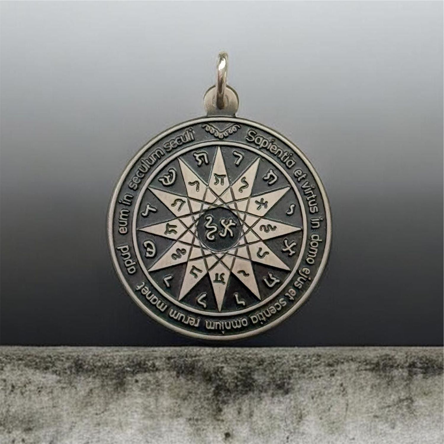 Merkur-Amulett, Echt Silber Anhänger 925, Mercury Amulet Silver Pendant
