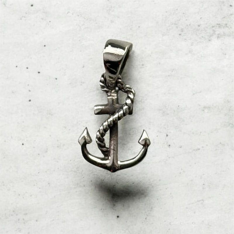 Anker , Echt Silber 925 Anhänger für Stabilität und Anpassungsfähigkeit, Anchor Silver Pendant