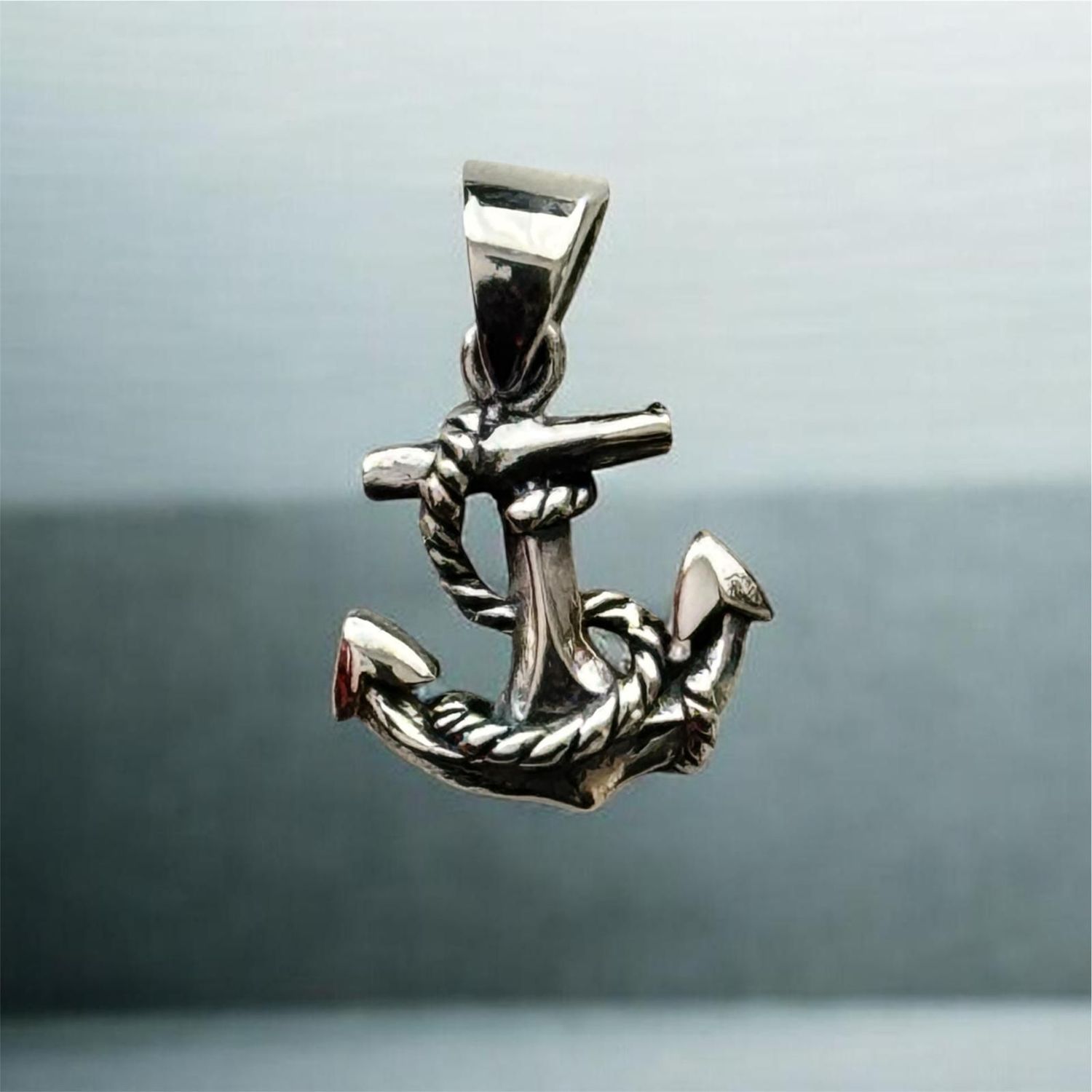 Anker , Echt Silber 925 Anhänger für Stabilität und Anpassungsfähigkeit, Anchor Silver Pendant