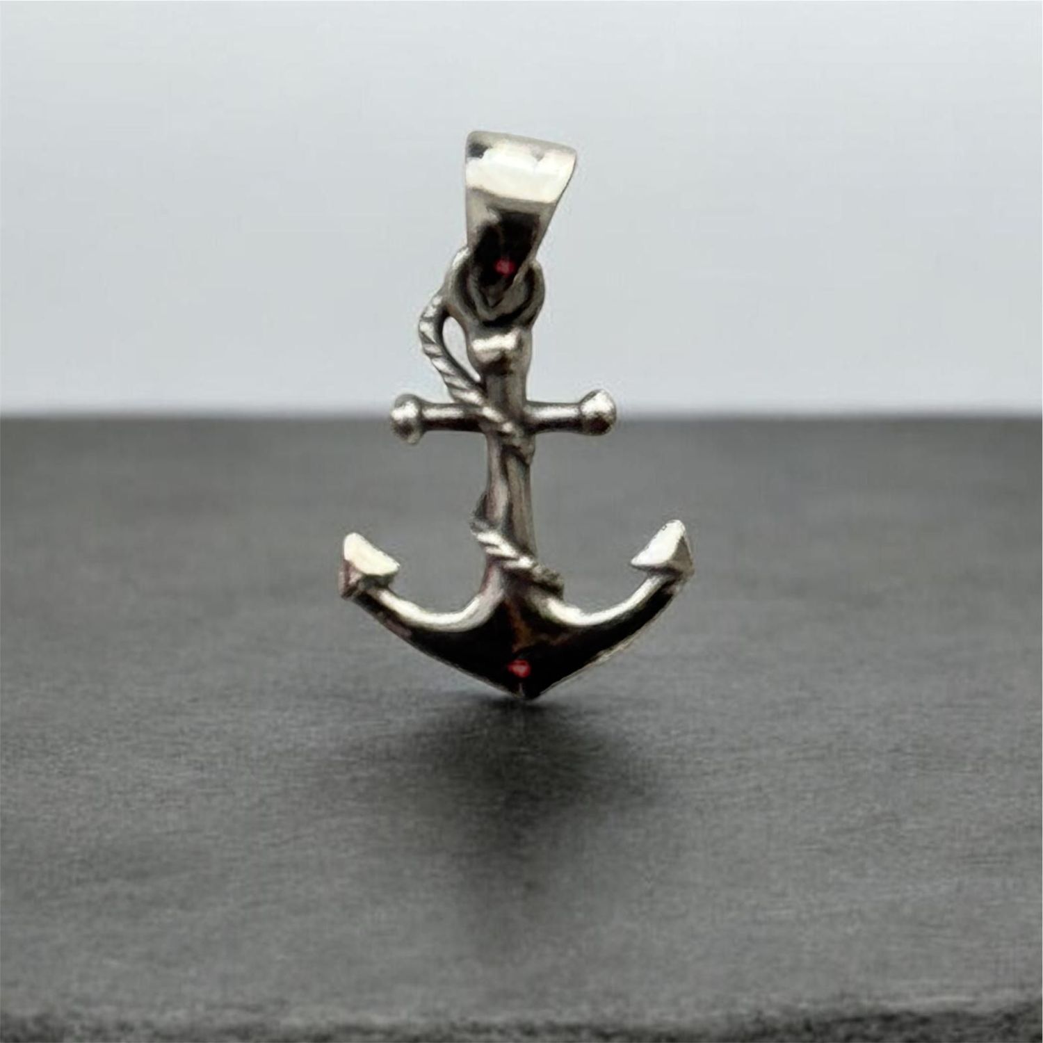 Anker , Echt Silber 925 Anhänger für Stabilität und Anpassungsfähigkeit, Anchor Silver Pendant