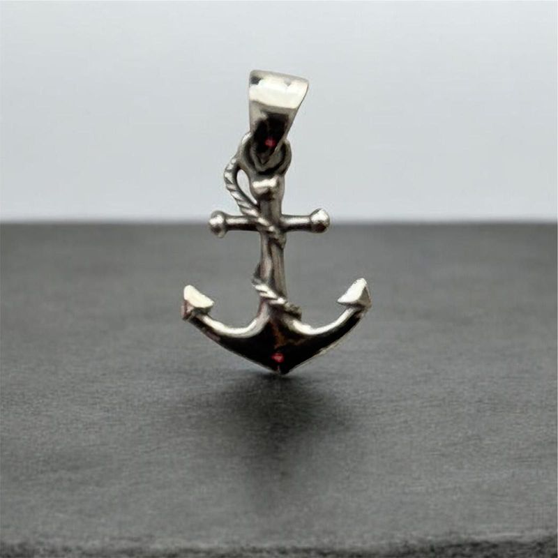 Anker , Echt Silber 925 Anhänger für Stabilität und Anpassungsfähigkeit, Anchor Silver Pendant