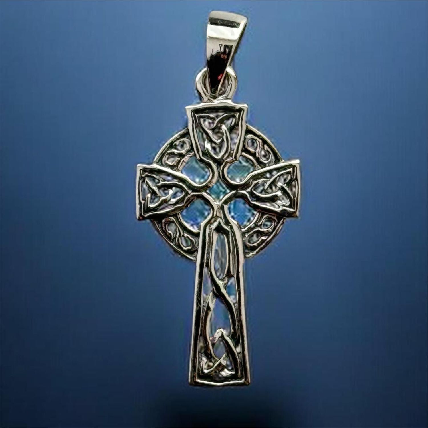 Keltisches Zeremonienreuz, Celtic Cross, Anhänger, 925 Sterling Silber
