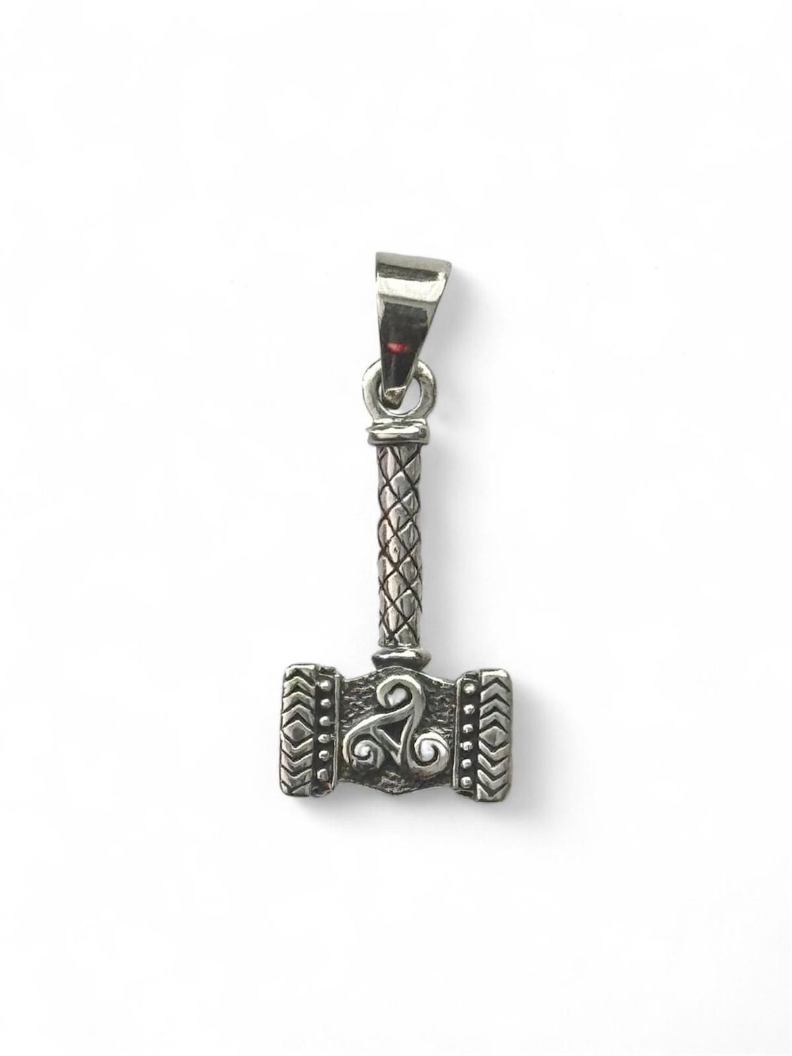 Thors Hammer Mjölnir mit Triskele, Echt Silber 925 Thors Hammer Mjölnir mit Triskele, Echt Silber 925