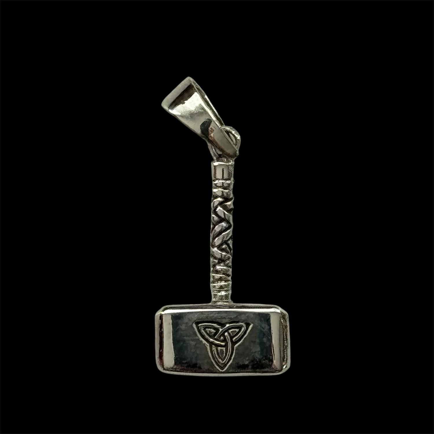 Thors Hammer Mjölnir mit keltischen Knoten Triqueta, Echt Silber 925 Thors Hammer Mjölnir mit keltischen Knoten Triqueta, Echt Silber 925