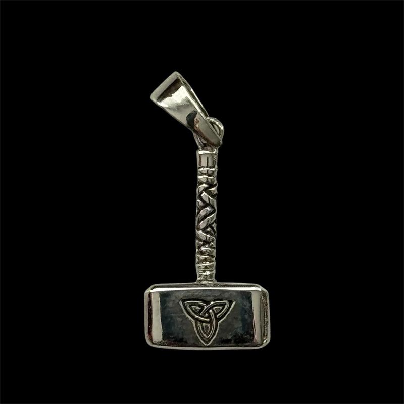 Thors Hammer Mjölnir mit keltischen Knoten Triqueta, Echt Silber 925