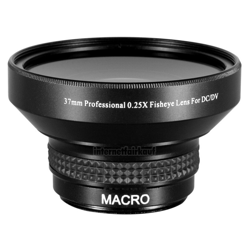 0.25x Fischauge Fisheye Ultra Weitwinkel Vorsatz für Camcorder, 37mm