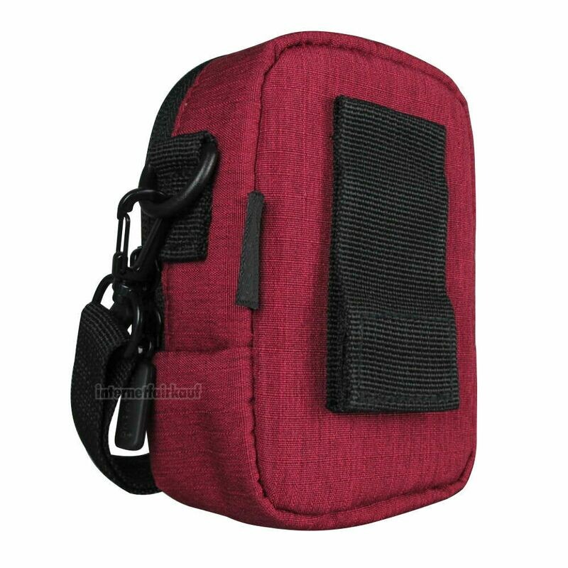 Gürteltasche Schultertasche rot passend für Panasonic Lumix DMC-LX15