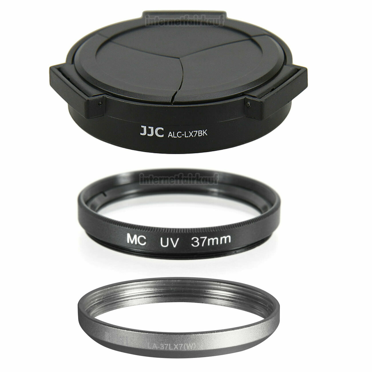 Zubehörset passend für Leica D-Lux 6 + Panasonic LX7 - Adapter Filter Deckel