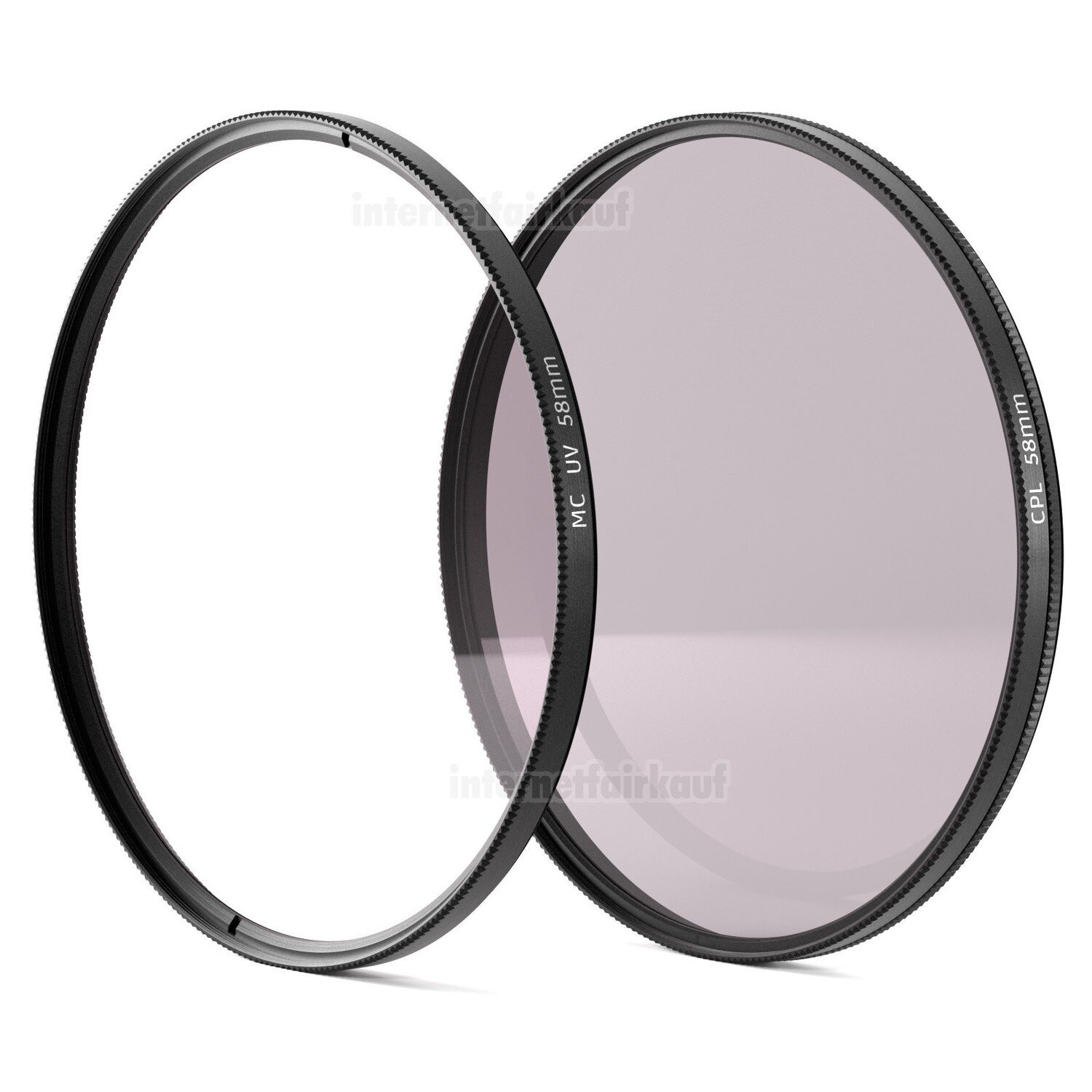 UV + Polfilter passend für Canon EOS 1100D und 18-55 Objektiv