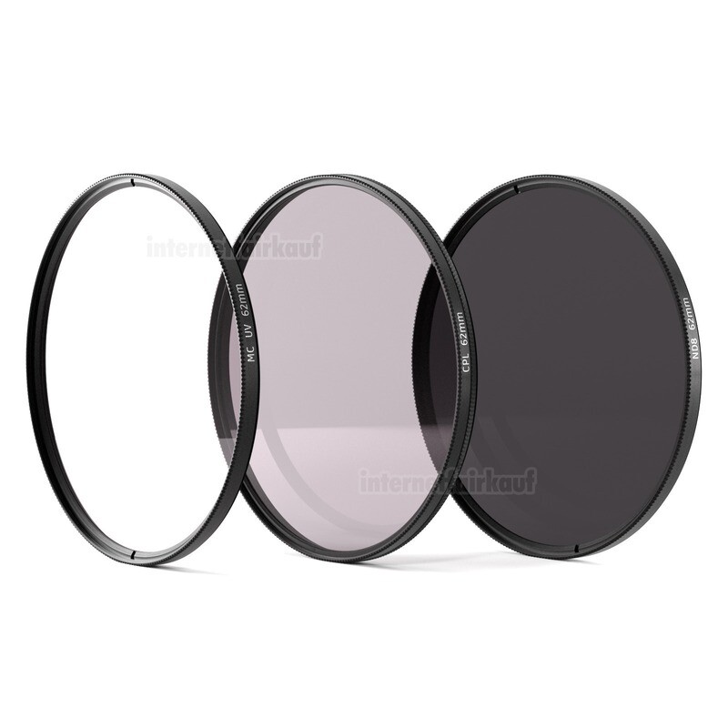 UV + Pol + ND8 Filter 62mm