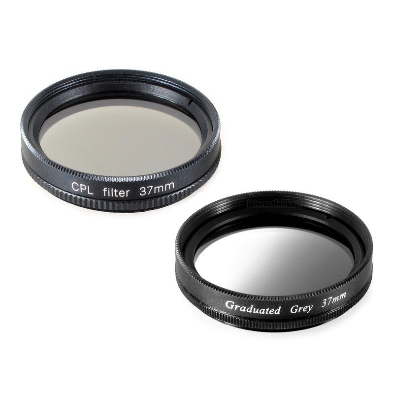 Pol + Grauverlaufsfilter 37mm, schwarz