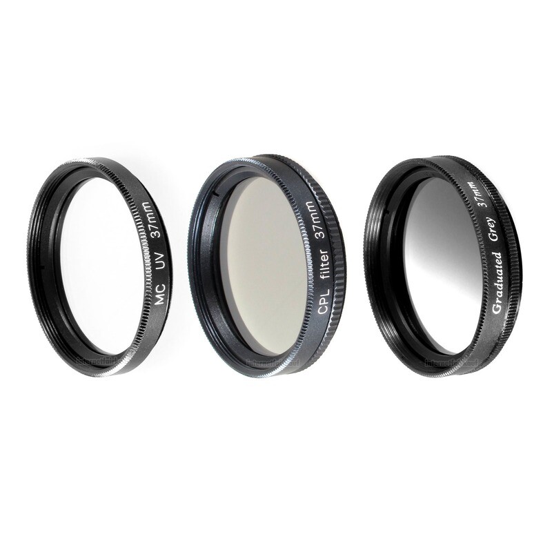 UV + Pol + Grauverlaufsfilter 37mm, schwarz