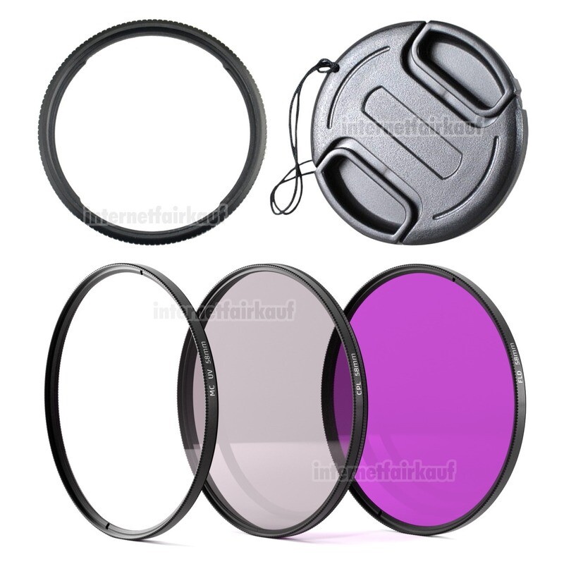 Set UV POL FLD Filter + Adapter passend für Canon PowerShot G3X SX540HS SX530HS u.a.