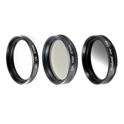 UV POL Grauverlaufsfilter passend für Olympus PEN E-PL7 E-PL8 mit 14-42mm Objektiv
