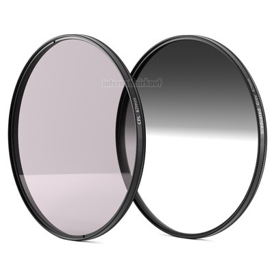Pol + Grauverlaufsfilter passend für Nikon D5300 und 18-105mm Obj.