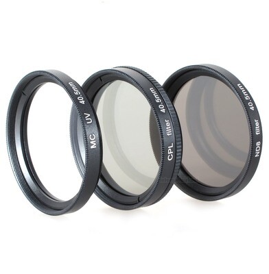 UV + Pol + ND8 Filter passend für Sony Alpha A6300 A6500 und 16-50mm Objektiv