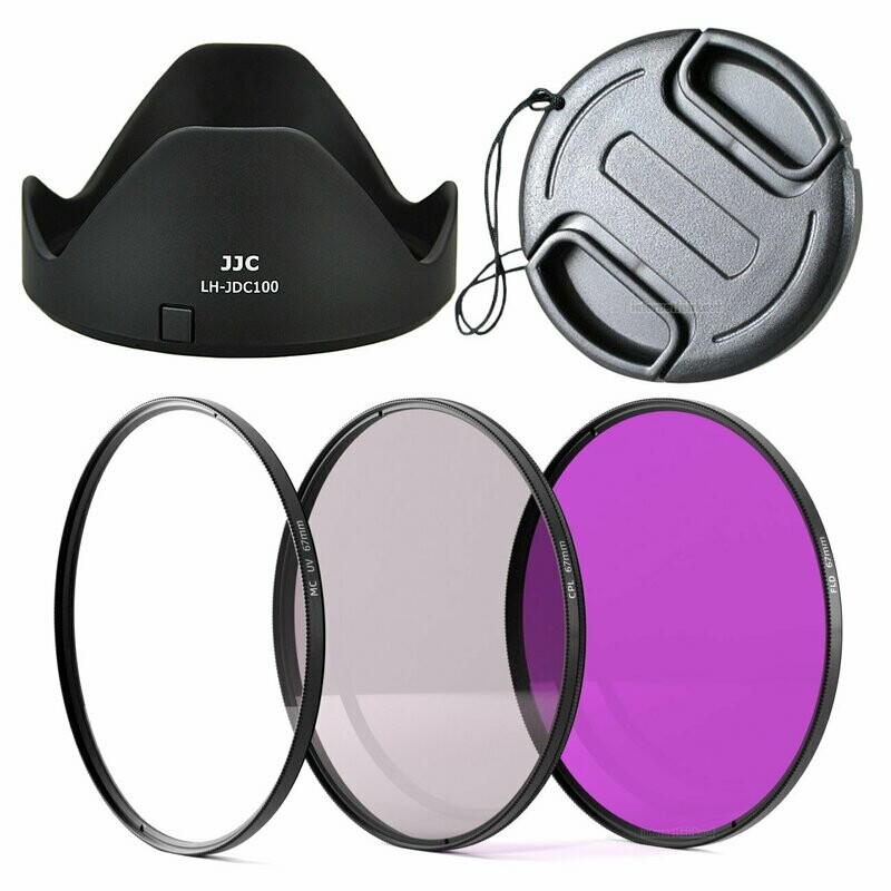 Set UV POL FLD Filter Gegenlichtblende passend für Canon PowerShot G3X SX540HS SX530HS u.a.