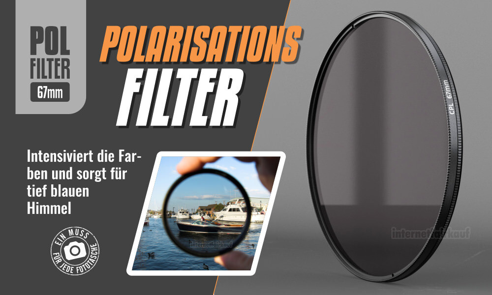 Polfilter circular passend für Nikon D7500 D7200 und 18-105mm Objektiv