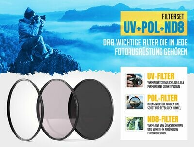 UV + Pol + ND8 Filter 72mm