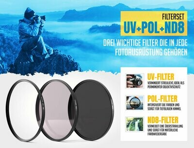 UV + Pol + ND8 Filter 55mm