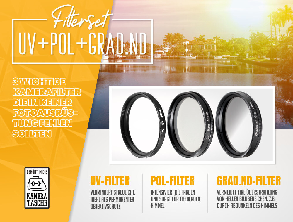UV + Pol + Grauverlaufsfilter 46mm