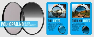Pol + Grauverlaufsfilter 72mm