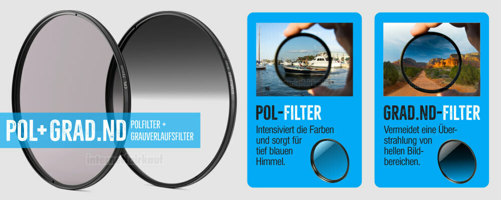 Pol + Grauverlaufsfilter passend für Fujifilm XF 16-80mm